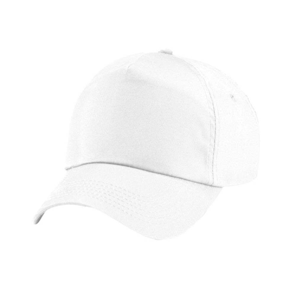 Beechfield Childrens/Kids Original 5 Panel Cap / White